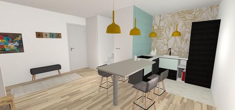 Situé au cœur du quartier de Garche, dans un immeuble d’habitation de 3 niveaux, totalement rénové (toiture et fenêtres de toit, menuiseries extérieures en aluminium, façade). Plateau brut d'environ 64m² en duplex (pièces de vie au premier étage, esp...