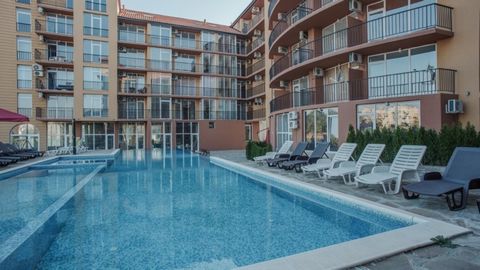 The complex is located in the southern part of Sunny beach, within short walking distance to Nessebar town, which provides a rich, well-developed infrastructure that operates all year round. On the territory of the complex are: - swimming pool with c...