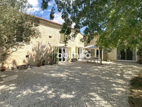 5 minutes from the center of ROULLET SAINT ESTEPHE you will fall under the spell of this beautiful renovated Charentaise of 185 m2. Exposed stones, beams and exposed structural elements give this building its authenticity. On the ground floor a large...