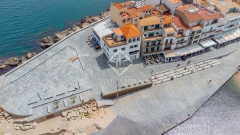 On the seafront promenade and in the heart of the old town of L'Escala, we find this wonderful house from 1943 built on 4 levels and each one enjoying impressive views of the sea. The ground floor consists of a large garage and a room that could be u...
