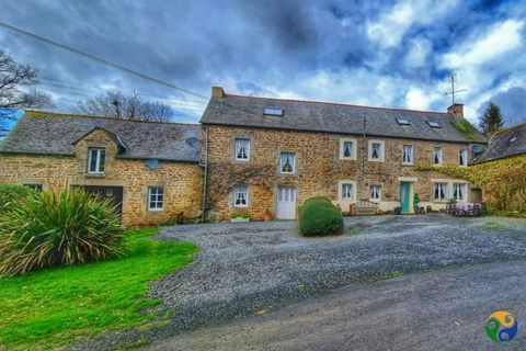 COTES D'ARMOR, Plouguenast-Langast Traditional stone 4 bed house, 3 bed house, 2 bed cottage, two storey games barn (wait 'til you see this....!) AND a heated swimming pool. Along with further outbuilding, large garden with space for your social gath...