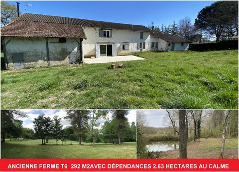 Located in Campagne d Armagnac. At the end of a path come, discover this property of 2.63 hectares located in a natural setting with a wooded area, a meadow and a pond fed by a spring. The main house renovated in 2019 consists of: On the ground floor...
