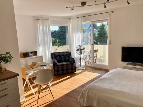 Nice and comfortable apartment in Staufen im Breisgau. The essentials in summary: - 1 room & bath & roofed corner balcony - Modern equipment - Floor depth window - Parking at the house - Sleeping accommodation for 2 persons (can be extended to 3 if n...