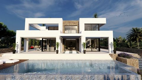 NEW BUILD VILLA IN BENNISA Luxury New Build villa for sale in Benissa Costa Blanca Luxury villa in Benissa modern architecture with infinity pool 13x45m This villa is built on a large flat plot with sea views It has 4 bedrooms and 4 bathrooms solariu...