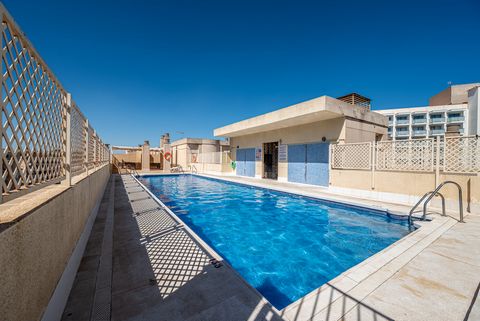 Completely renovated apartment in Torremolinos town centre! This spectacular apartment is located in a well-known block with a communal solarium and large rooftop pool in the eastern parts of the town centre and about a 15 minutes walk to the beaches...