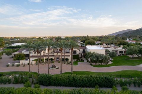 The Paradise Valley estate spans over 3 acres with two grand entry courtyards, a private lazy river, a theatre, and a basketball court. Even your family pets will live in luxury at this private and gated compound that sprawls over 3 acres in the pros...