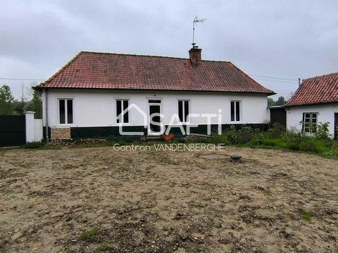 10 minutes from FAUQUEMBERGUES, in the heart of a quiet and pleasant village to live in on a lovely plot of wooded land and an orchard, enclosed and not overlooked, of approximately 8100 m2. Discover this farmhouse of 89 m2 of living space to finish ...