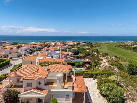 Nestled in the serene and picturesque Praia del Rey, on Portugal's Silver Coast, this exquisite freestanding house is a mere 500 meters from the beach, offering unparalleled sea views and overlooking a lush golf course. This property combines luxury ...