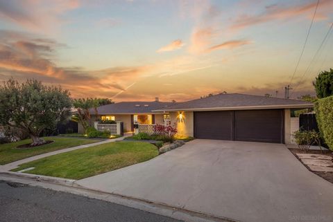Perched above the coastline on a peaceful cul-de-sac in the prestigious Lower Muirlands, and minutes to La Jolla Village and Windansea beach, this delightful single-level home captures sweeping ocean and canyon views that dazzle from dawn to dusk. Th...
