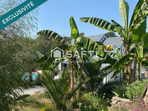 Maison contemporaine avec piscine à 8 mn de Vannes, en impasse dans un environnement buccolique et sans vis-à-vis
