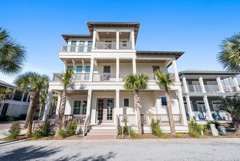 Nestled between Rosemary Beach and Alys Beach, you will find this stunning new construction home in the master-planned community of Seacrest Beach with 1.3 miles of trails, an enormous resort style pool, and tram service to take you on a short drive ...