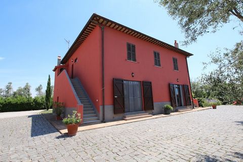 Spend your vacation amidst fields and olive trees in a 1-bedroom farmhouse. It is located in Montalto di Castro and hosts a family of 4 people. There is a shared swimming pool and air conditioning to enjoy. You can enjoy the nearby sandy beaches. The...