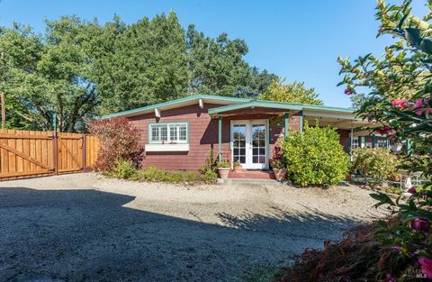 Nestled on the outskirts of Sebastopol, this charming 1+ bedroom cottage offers the perfect blend of comfort, privacy, and community. Step through the front gate into a serene co-housing community of six cottages located on a 0.71 acre parcel featuri...