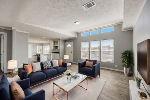 Discover contemporary living at its finest in a vibrant new community in Burleson, TX! This exceptional home features 3 bedrooms, 2 bathrooms, and soaring ceilings in the living room, creating an expansive and inviting atmosphere. Bathed in natural l...