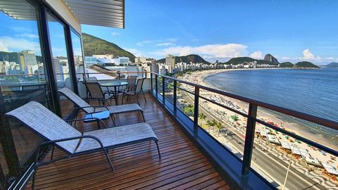 Dieses luxuriöse Penthouse befindet sich an einer der besten Adressen in Rio de Janeiro, am Posto 6 in Copacabana, zwischen den 5-Sterne-Hotels Fairmont und Emiliano. Mit atemberaubendem Blick auf den Strand der Copacabana, den Zuckerhut und das Fort...