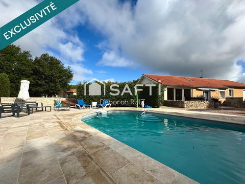 Opportunité MAISON PLAIN PIED DE 150m2 environ, avec PISCINE, DEPENDANCES et grand TERRAIN de 2305 m² clos