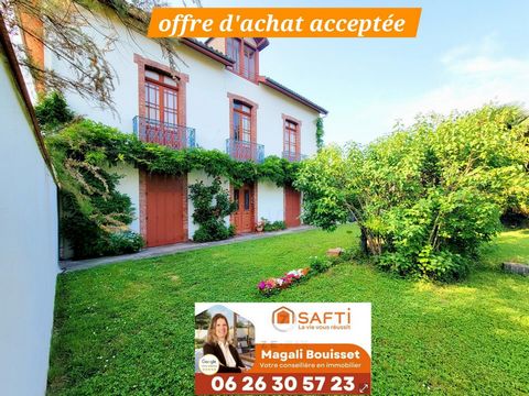 Maison à fort caractère de 232m², 4 chambres, bureau, combles, cave, garage, jardin de 1848m²