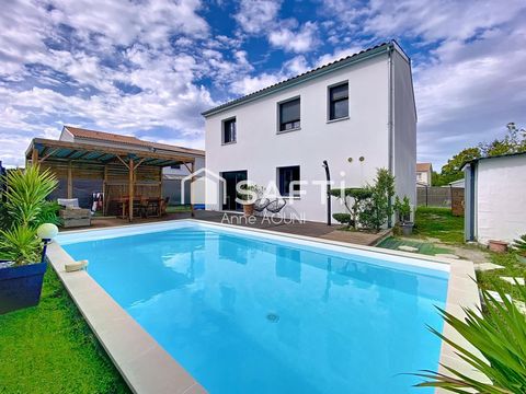 Maison T5 contemporaine avec piscine et jardin.