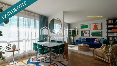 Colombes Centre. Appartement 4-5 pièces 77 m², balcons, box, cave.