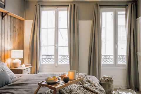 Tejo is a 43 square meter apartment located in the Montorgueil neighborhood in the 2nd arrondissement of Paris. This area is home to one of Paris’s only market streets, Rue de Montorgueil, which makes it a hop, skip, and a jump away from the finest a...