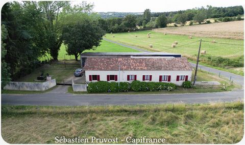 Dpt Dordogne (24), à vendre proche Excideuil Plain-Pied P6 de 160m² -Terrain de 1320 -Double distribution- Atelier 260m2