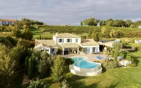 Beautiful recently-built modern home with spectacular unobstructed views for miles across the local Cognac vineyards from almost every room, as well as from the amazing infinity swimming pool and terrace. There are 7 good sized bedrooms, 3 of which a...