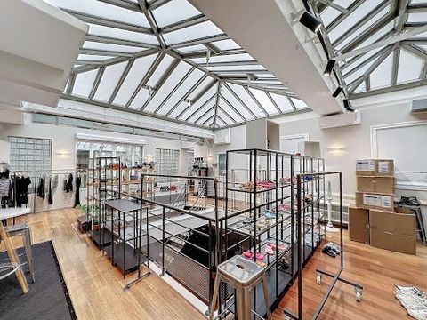 Idealmente situato in rue de Paradis, ai margini del 9 ° arrondissement, loft luminoso e tranquillo, nel cortile di un affascinante condominio di fine 19 ° secolo. La superficie è di 365 m2 su due livelli. Completano la proprietà un ingresso, un ampi...