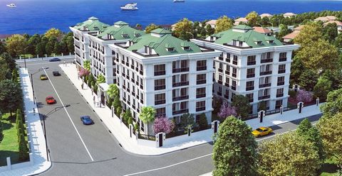 Diese brandneuen Wohnungen befinden sich direkt neben dem Meer und dem Strand von Büyükcekmece in Istanbul. Wohnungen mit Meerblick Balkone Family Concept Compound Blick auf den Garten und die Landschaft Außenpool Tiefgarage Zentralheizung Spa - Saun...