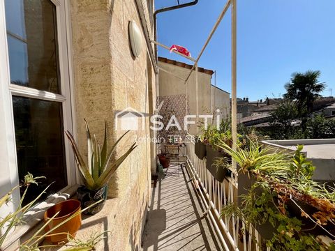 T2 de 45 m² entre Nansouty et Victoire, avec petite terrasse et vue sur les toits.