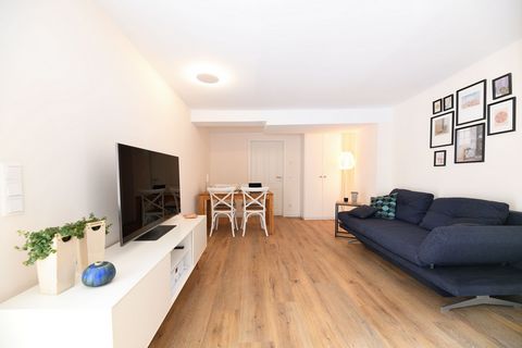 63 sqm large is this second floor apartment with two bedrooms (each with double bed and 43″ Smart TV). It offers enough space for up to five people. The centrally placed kitchenette is fully equipped. The large shower room has a modern design with la...