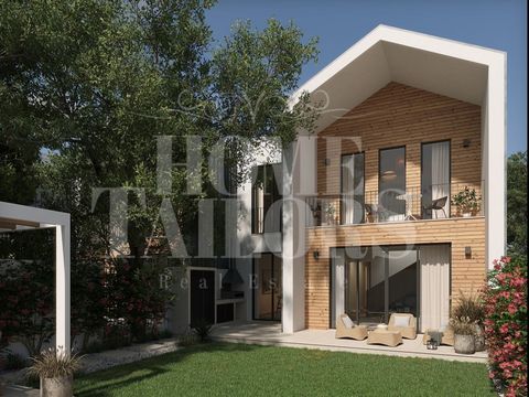 Townhouse type T4, located in Corte-Real Living Nature, in Sarilhos Pequenos, Moita. With a completely differentiating architecture, this villa is part of a strict set of 5 that will be unrepeatable in the development due to its unique location. The ...