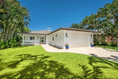 Princeville home is bright, open, and airy, with excellent exposure to the trade winds. Situated on a gentle slope, the main floor of the home offers 5 bedrooms and 4 baths, with both a master bedroom and a spacious great room that overlooks a beauti...