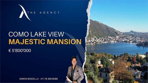 One of the most beautiful and prestigious properties, just a few minutes from the lake and the center of Como. The villa is on 4 levels, with an apartment for the staff, equipped with kitchen, bathroom, bedroom, living room and laundry. The park is a...