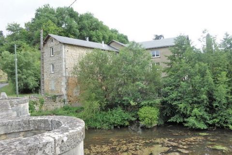 The mill on three levels covers over 500 m² including 2 islands and over 4000 m² of land a short bike ride to the sought after historic village Charroux with restaurants and shops. Much of the essential restoration the owners advise has been complete...