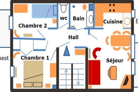 LA RESSE-LA CLUSAZ 6 personen. / 42 m2 / 3 kamers ingedeeld 3*** / 1e verdieping / Oost en West / Mini wifi box (betaalde optie) In een residentie van 2 appartementen, gebouwd in 1960, gelegen in het centrum van La Clusaz. 150 m van het vertrekpunt v...