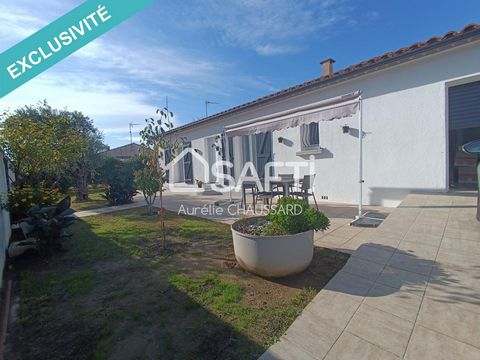 Situated in a quiet, pleasant area of Cuxac-d'Aude, a charming village with all amenities just 10 minutes from Narbonne, 25 minutes from the beaches, this single-storey, 4-sided villa offering 113 m² of living space on 530 m² of poolable land is idea...