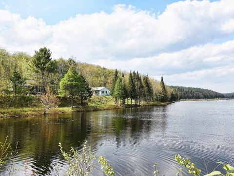 This charming site is located 1 hour from Mtl. This waterfront has a bedroom and an office, a living room with a cathedral ceiling. One owner. Concrete foundation and concrete slab in the crawl space. The sale includes 1/3 share of a forest/maple gro...