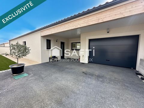 Maison neuve, 4 chambres, 2 SDB, garage isolé