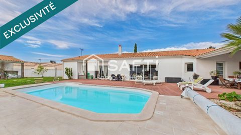 Grande maison de plain-pied, 3/4 chambres, piscine, cave