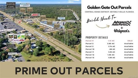 Multiple outparcel Opportunity in an emerging market North of I-4 Corridor. Proud to present 7 lots of prime development land, ranging from 0.98 acres to 1.9 acres. Six of these lots are zoned GNC-General Commercial, perfect for restaurants or retail...