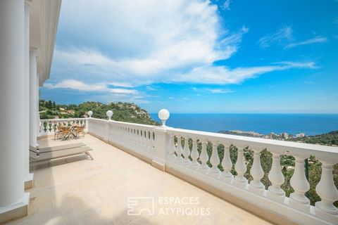 Exclusivity. This exceptional property develops an area of 435 sqm on a plot of 6200 sqm. Its multiple openings, embellished with numerous terraces, offer a sumptuous panorama of the sea, the Principality of Monaco and the surrounding hills. Tranquil...