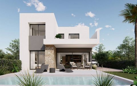 Villas for sale in Molina de Segura, Murcia The properties have 4 bedrooms and 3 complete bathrooms and 1 toilet, living-dining room, kitchen and private swimming pool of 7x3 metres and luxury finishes (natural stones, kitchen design 2023). Distribut...