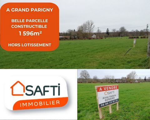 In GrandParigny, in the countryside, beautiful building land of 1,596m², served with all networks (drinking water, electricity, mains drainage, fiber) Urban planning certificate OK. The town of GrandParigny represents the perfect balance between tran...