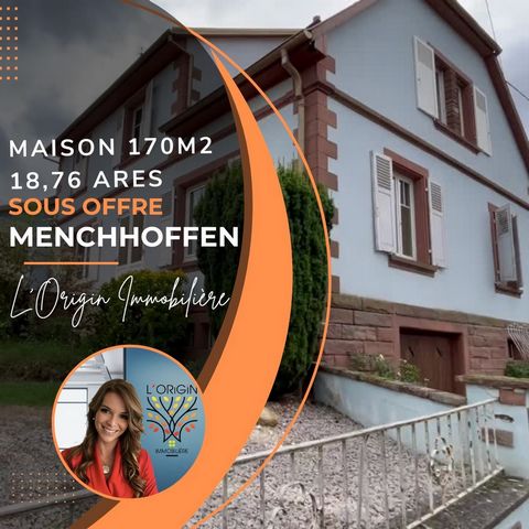 ***SOUS OFFRE***Dans un écrin de verdure, venez découvrir cette charmante maison 7 pièces de 170m2 hab. + 60m2 de combles aménageables sur un terrain de 18,76 ares avec deux dépendances (granges) à Menchhoffen 67340, idéalement située proche Ingwille...