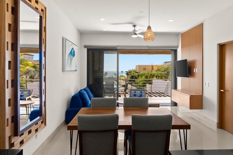 Experience a new level of Los Cabos luxury in this stunning corner unit at Tramonti crafted with exclusive designs and top quality construction. Perched to provide breathtaking views of the Sea of Cortez and the renowned Arco rock formation this apar...