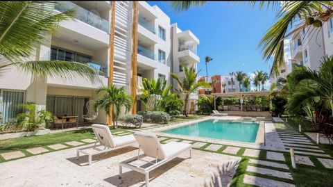 This spacious and modern 2-bedroom, 2-bathroom apartment offers the perfect blend of comfort and convenience, ideally located in the sought-after Beach Garden community, just steps away from the pristine sands of Bavaro Beach. The open-plan living ar...