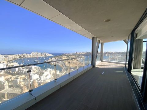 A luxury never lived in high floor apartment forming part of new and modern mix residential and office tower block centrally located in Gzira with great connectivity to Sliema Ta Xbiex and all amenities in the area. The property comprises an open pla...