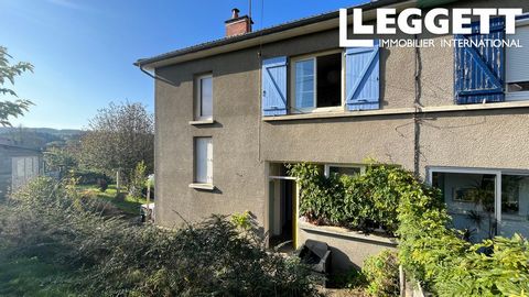 A33496DAC87 - This three bedroom house (semi detached) on a small quiet road, will make an ideal home or holiday home and is ready to move straight into, it is situated close to facilities within the lovely village of Peyrat Le Chateau. It has beauti...