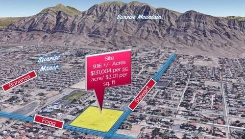 Exklusives Inserat *** APN # ... Insgesamt 9,16+/- Acres unbebautes Land an der nordöstlichen Ecke der Stewart und Fogg Street in Las Vegas, NV. Zoniert für (R-E) – für ländliche Wohngebiete. 1/4 des umliegenden Grundstücks verfügt über Verbesserunge...