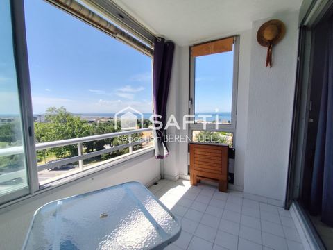 Appartement avec ascenseur, garage, loggia, vue mer et étang 52M²